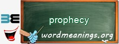 WordMeaning blackboard for prophecy